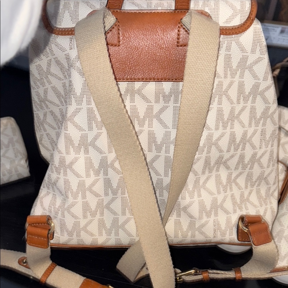 **SOLD**
Michael Kors Signature Monogram Drawstring Backpack - Picture 5 of 9